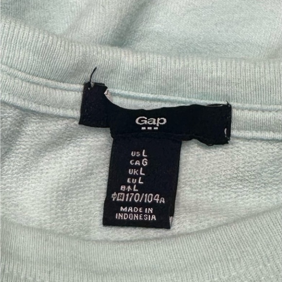 Gap Pullover Sweatshirt Light Aqua Mint Green Women Size Large Soft - Picture 4 of 5